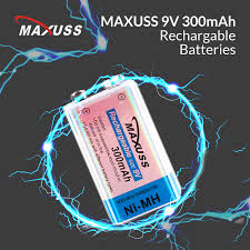 MAXUSS 9V 300MAH RECHARGEABLE